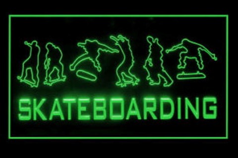 Skateboarding Equipment LED Neon Sign